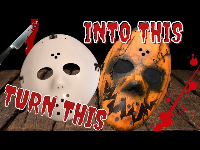 Painting tutorial: How to turn a cheap $2 Jason mask into a great custom Pumpkin Jason mask!