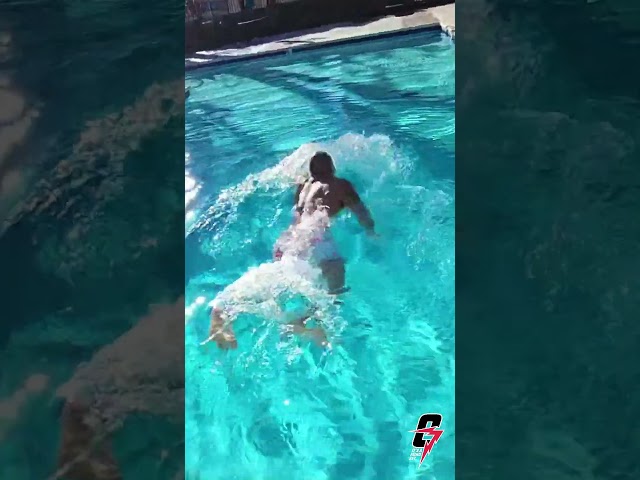 Fousey JUMPS Into The Pool!😂