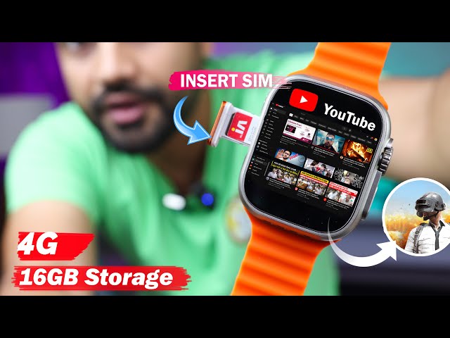 4G Android Smartwatch With Simcard insert⚡️|| YouTube, Working🔥|| DW88 4G😯|| S8 Ultra 4G✅||