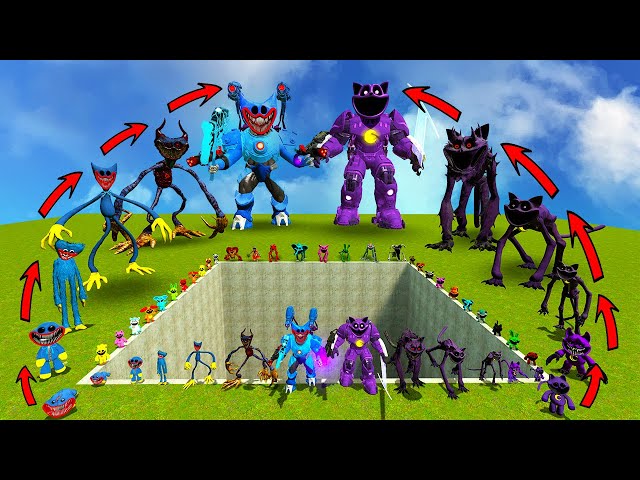 NEW EVOLUTION OF CATNAP HUGGY WUGGY BOSSES POPPY PLAYTIME CHAPTER 3 SPARTAN KICKING BIG HOLE in Gmod