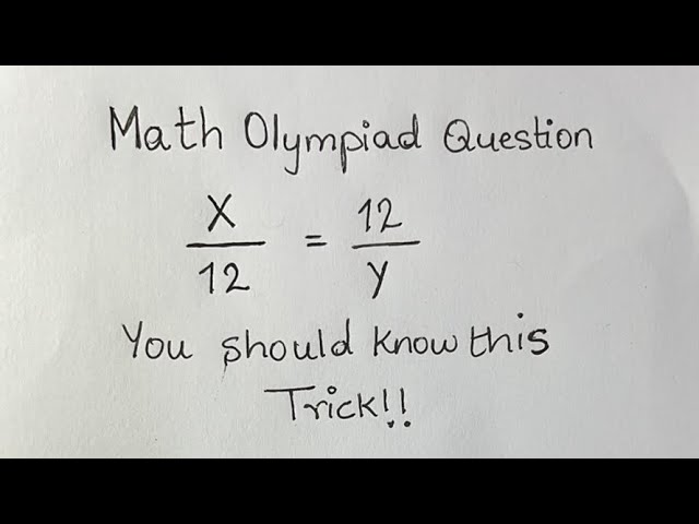 Math Olympiad Question | Nice Algebraic Equation | You should know this logic!!