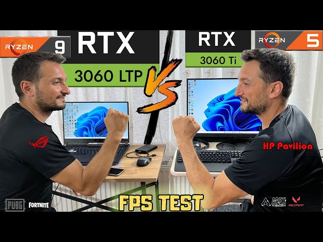 ASUS ROG Strix VS HP Pavilion - Gaming FPS Performance (RTX3060Ti VS RTX 3060 Laptop)