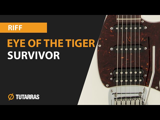 EYE OF THE TIGER - SURVIVOR electric guitar, how to play the MAIN RIFF