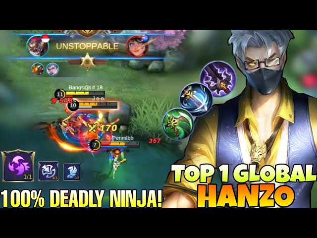 Midlaner Hanzo 100% Delete Everyone! Hanzo Best build 2021 | Top 1 Global Hanzo ~ Mobile Legends