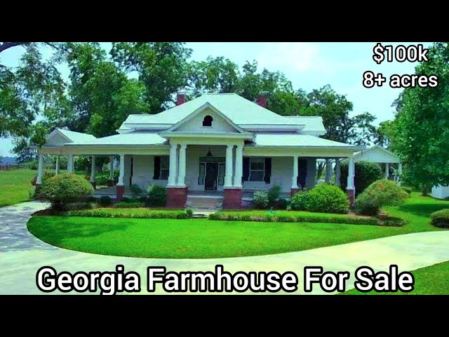 Georgia Farmhouse For Sale | $100k | 8+ acres | 2-Story Barn | Workshop | Georgia Real Estate