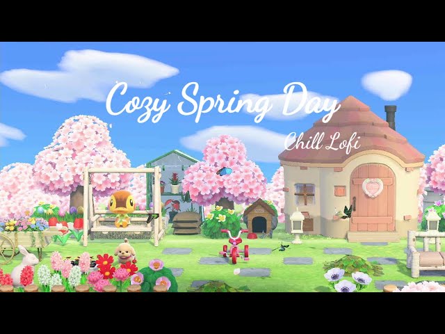 🌸 Chill Lofi Beat • Cozy Spring Day 🎧| Animal Crossing Ambience [1 hour]