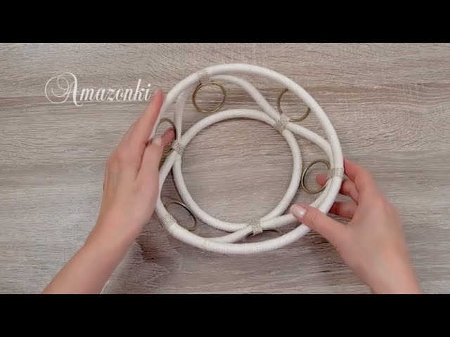 DIY I took curtain rings, cord and wire👍Beauty of 9 rings