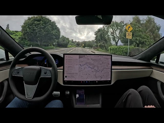 Raw 1x: Tesla Full Self-Driving 12.3.1
