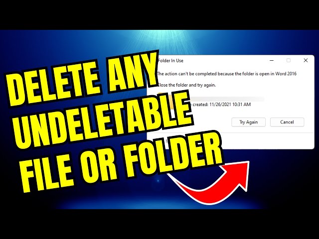 (SOLVED) How To Delete Files That Cannot Be Deleted In Windows 11/10/8/7 || Force Delete ANYTHING