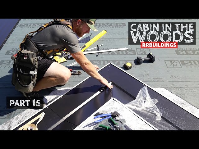 Cabin in the Woods Part 15: Metal Roof Standing Seam Valley Pan Installation