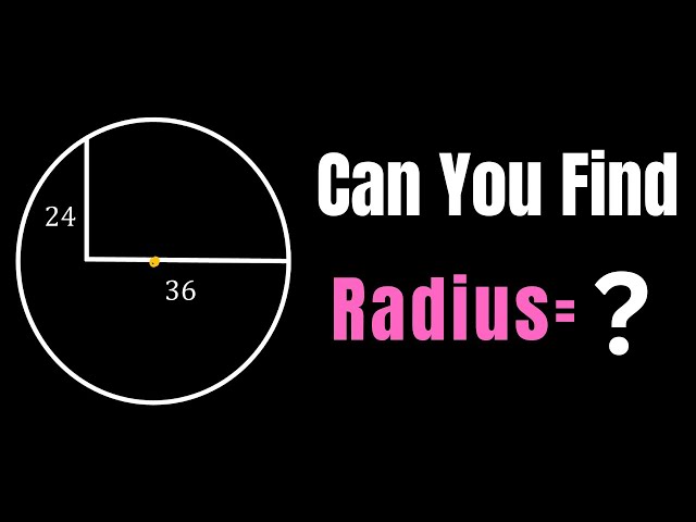 Can you Find Radius of the Circle | Geometry Problem | #math #maths #geometry