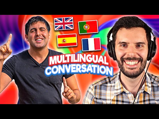 Multilingual conversation about language learning