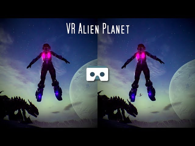 VR Sci-Fi 3D Video by OniricFlow VR: Virtual Reality Space Girl lost in space on Alien Planet
