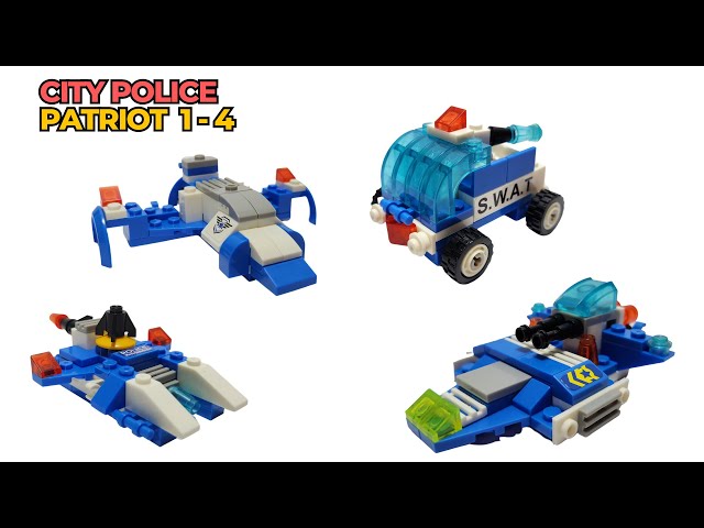 NON LEGO City Police 4 Set Build Speed Build  1-4