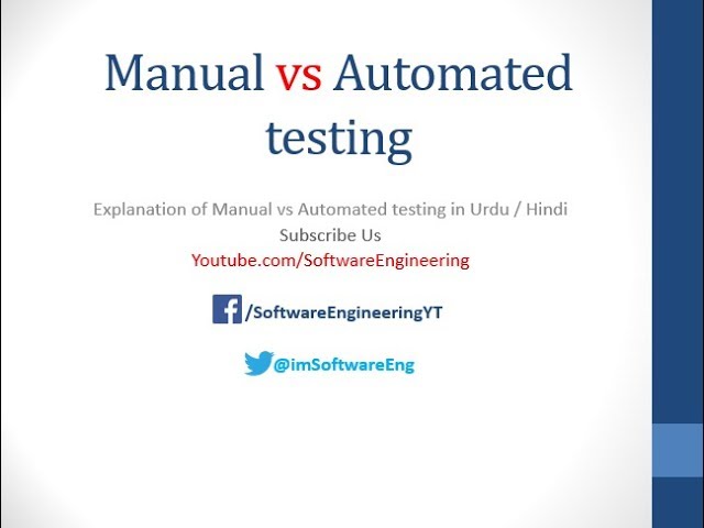 Difference between manual and automation testing | Hindi/Urdu