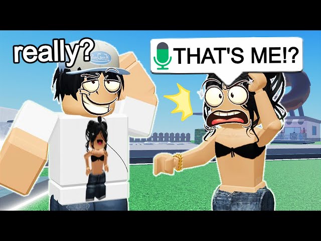 Putting STRANGERS On My SHIRT In Roblox VOICE CHAT!