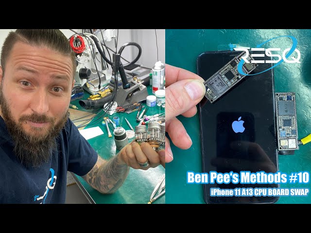 BEN PEE'S METHODS #10: HOW TO SWAP THE iPHONE 11 LOGICBOARD FAST & EASY - A13 CPU SWAP