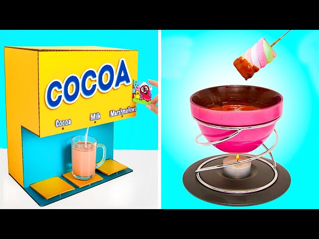 Sweet Treats For Cold Winter || Delicious Cocoa Drink Dispenser And Chocolate Fondue At Home