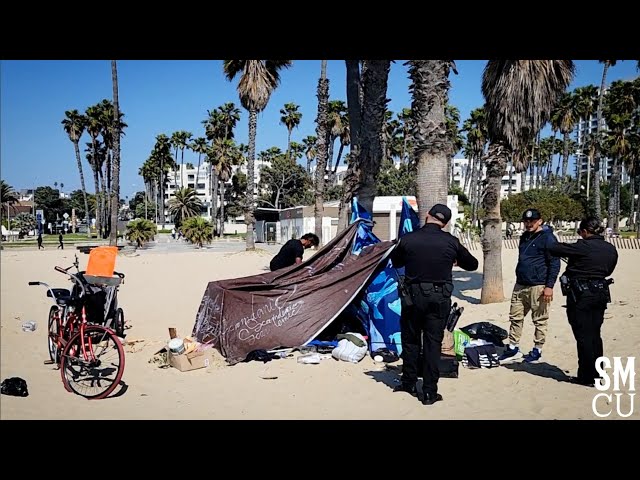 Police Enforce Illegal Camping at Beach