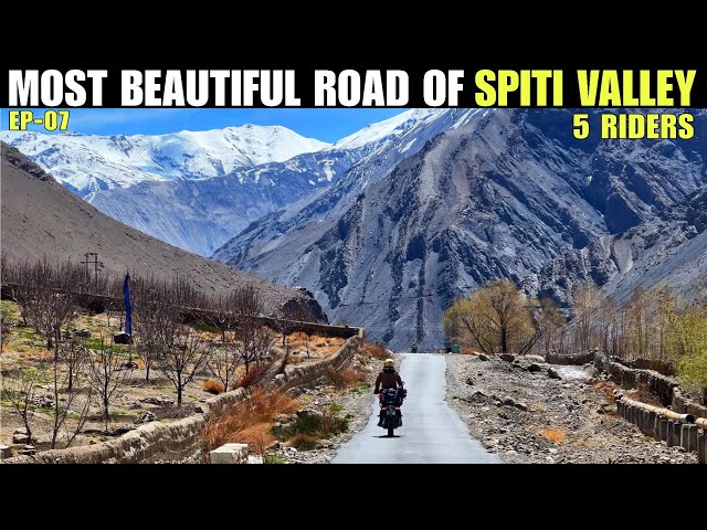 Dhankar Monastery To Sarhan Village | Most Scenic Route Of Spiti Valley | 5 Riders | Himalayan 450