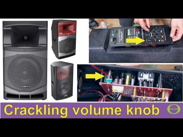 How to fix a scratchy / crackling volume knob & switch on an active speaker (amplified speaker)