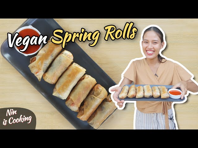 Vegan - Thai Mushroom Spring Rolls - Por Pia Jay (ปอเปี๊ยะเจ) - Thai Recipes