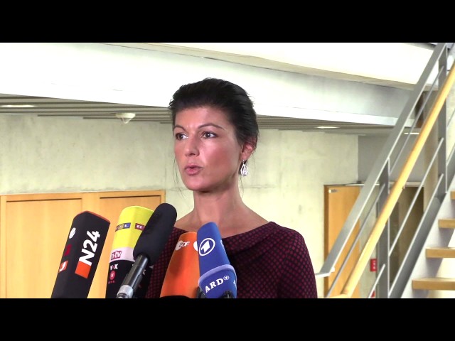 Pressestatement mit Sahra Wagenknecht