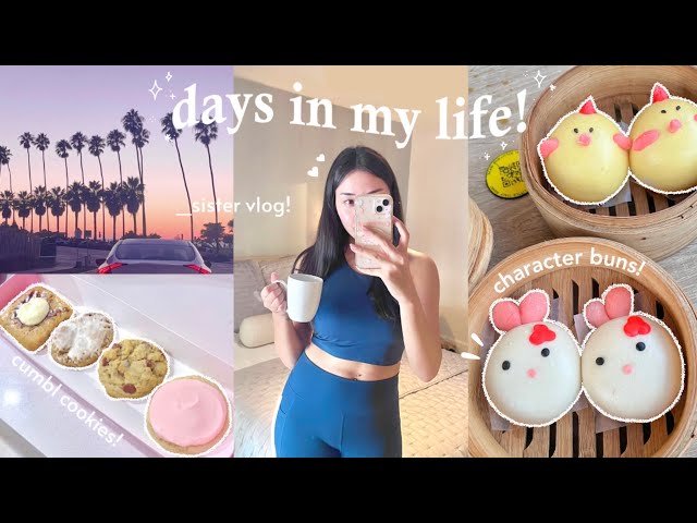 days in my life!🍡 sleep over with my sister, kawaii desserts, work days