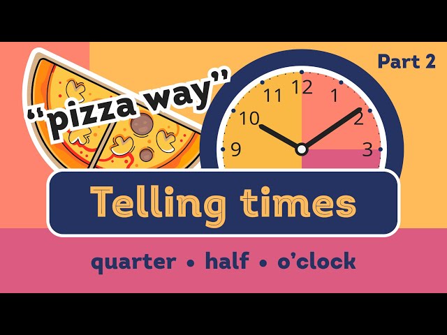 Telling times | quarter past | half past | quarter to | o'clock |  QUIZ | Part 2