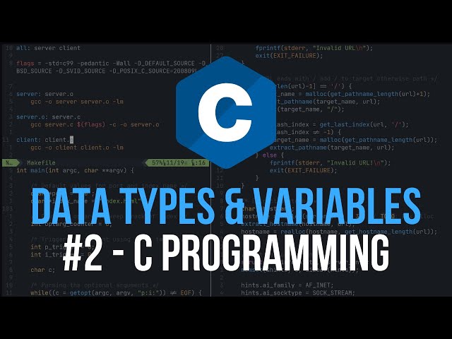 Data Types & Variables  - C Programming Tutorial #2