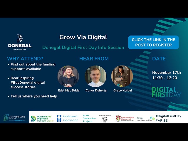 #DigitalFirstDay - 'Grow Via Digital' Information Session