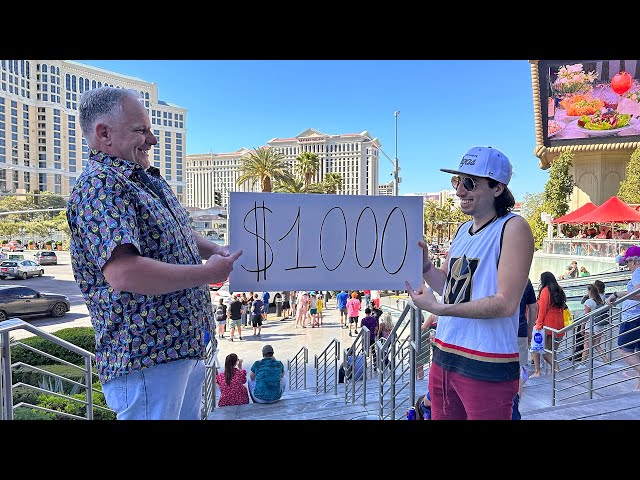I Gave A Subscriber $1000 To Gamble In Las Vegas!