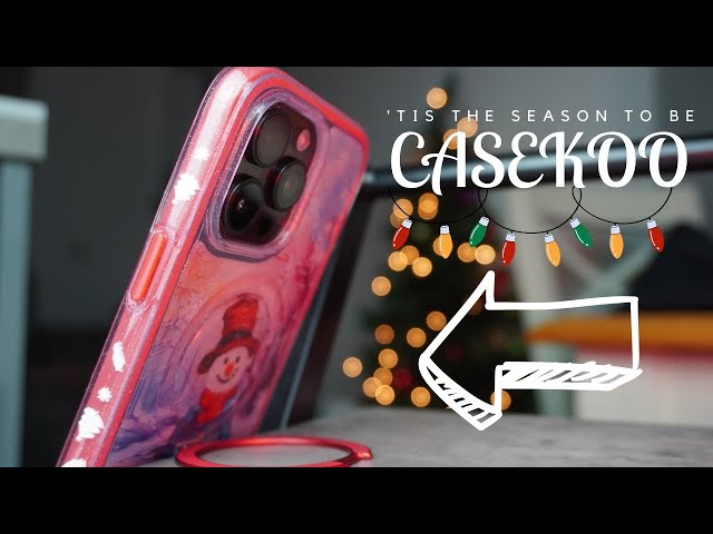 Casekoo Cloudcush Christmas Kickstand Case for iPhone 15 Pro Max!