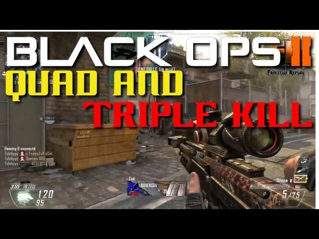 Black ops 2 sniper Quad and Triple kill | AMAZING