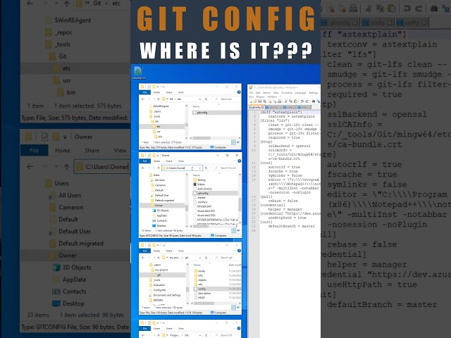 Git Config Location: Where does Git store system, local and user configuration data? || #Git #GitHub