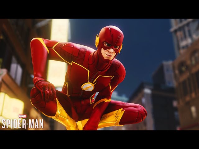The Flash Chases Shocker ⚡ | Spider-Man PC Mods
