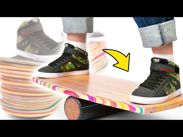CATCH BALANCE WITH THIS COOLEST DIY BALANCE BOARD!