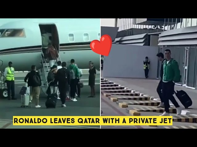 ❤️ Cristiano Ronaldo with his Family Leaves Qatar with a Private Jet