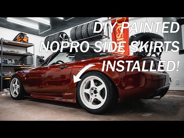 NC Miata NoPro Side Skirts, DIY Painted and Installed!