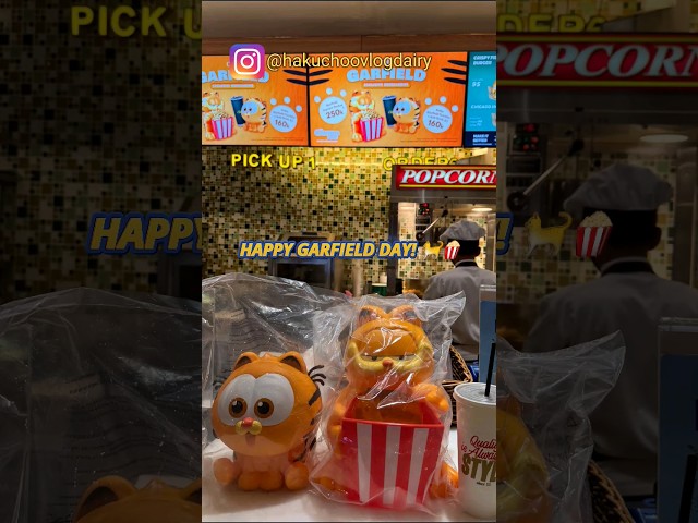 The Garfield Movie 2024! Exclusive Collectible Merchandise Kucing Oren 🐈🍿 #shorts #garfield