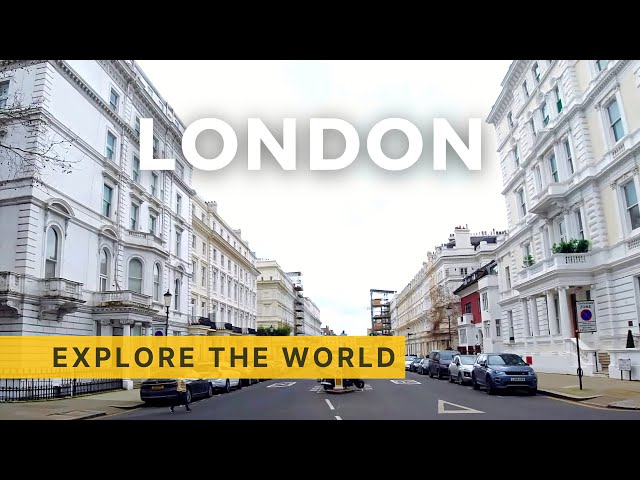 🇬🇧 Walking in LONDON - Kensington Walk, England (4K Ultra HD 60fps)