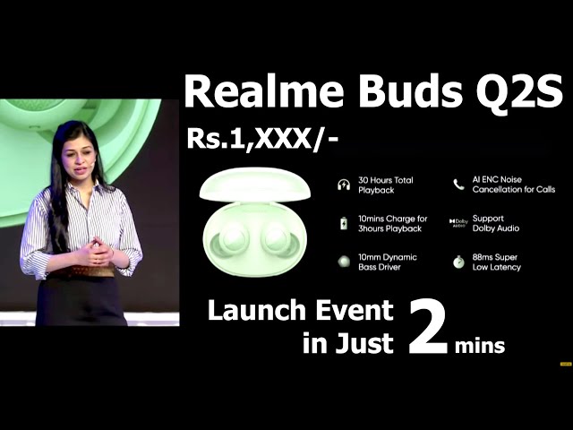 Realme Buds Q2S & Realme Buds Air3 Blue Launch Event in Just 2 mins #RealmeBudsQ2S #RealmeBudsAir3