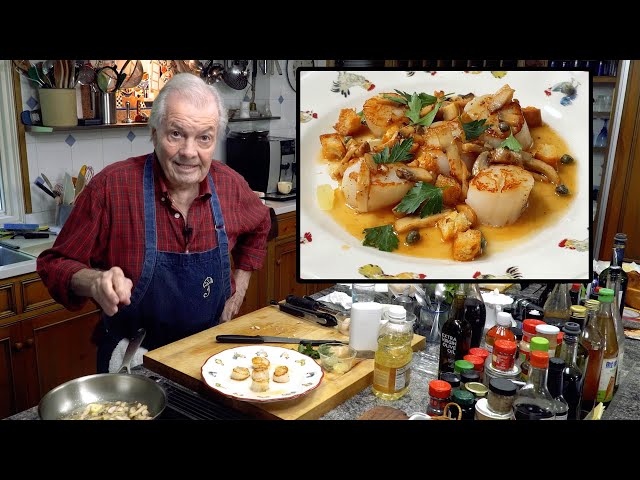 Scallops Grenobloise with Jacques Pepin