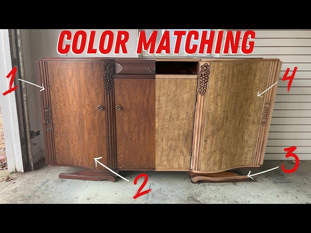 Sideboard Makeover (PART 1) | Color Matching four different wood variants! | DIY Wood Toner
