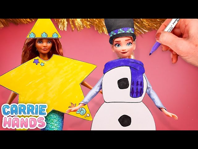 Disney Princesses Make Super Easy DIY Christmas Decor + Festive Outfits  🎄 | Fun DIY Videos For Kids