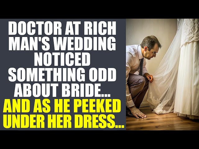 Doctor At Rich Man's Wedding Noticed Something Odd About Bride...And As He Peeked Under Her Dress...