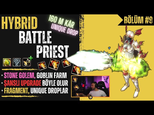 Elite HYBRID Battle Priest #9 | 160m Kâr Ettik ! Cz Farm, Fragment, Upgrade | Knight Online