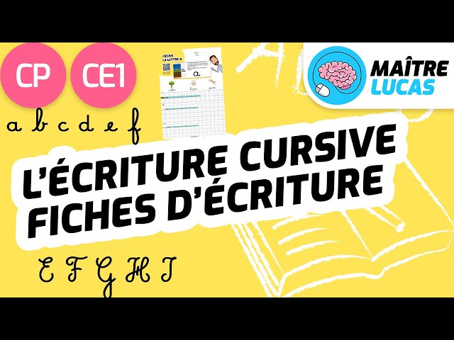 Apprendre à écrire en CP et CE1 - Fiches d'écriture - Cycle 2 - Français - Ecriture cursive