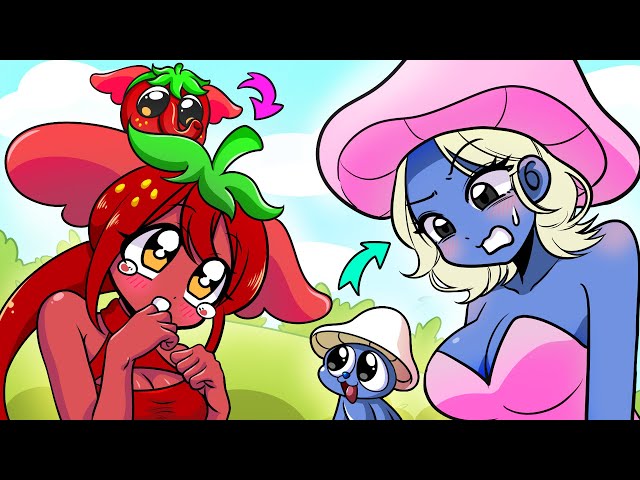 SMURF CAT - We live, we love, we lie -Turn into CUTE GIRL | Smurf Cat,Strawberry Elephant Animation