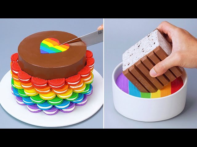 Wonderful Rainbow Cake Decorating Ideas | Amazing Cake and Dessert Tutorial